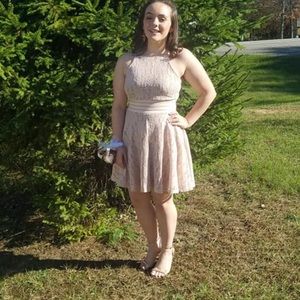 Size 7 pink/nude prom dress